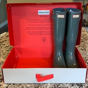 Hunter tall glossy boots